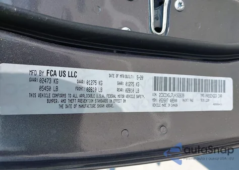 2020 Dodge Charger Scat Pack Rwd из США, поврежденный, VIN 2C3CDXGJ7LH162639